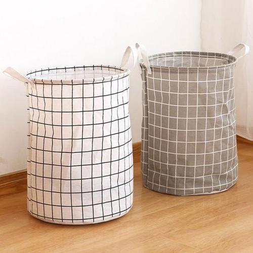 [셀러허브][JHQS8ZNL_4B]접이식보관 패브릭 원통형 세탁보관