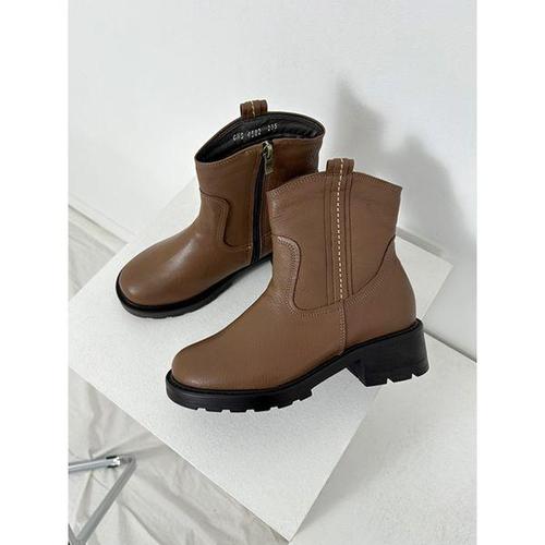 [카멜브라운]지쎄수제화 고트가죽 아우닥스 웨스턴 부츠