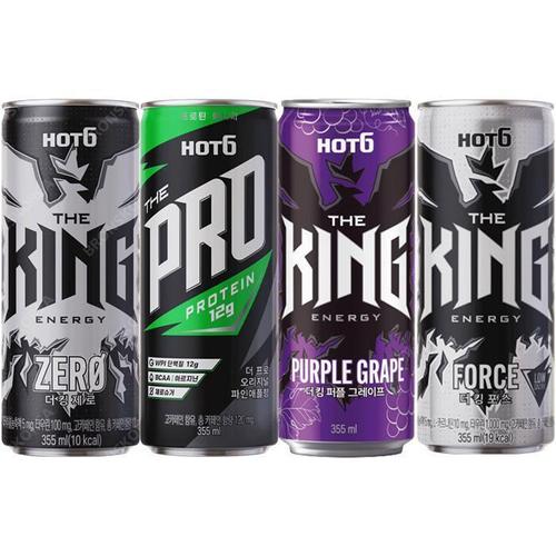 [롯데]핫식스 더킹 355ml 포스+제로+퍼플+더프로 파인애플 각6캔 (33108004)