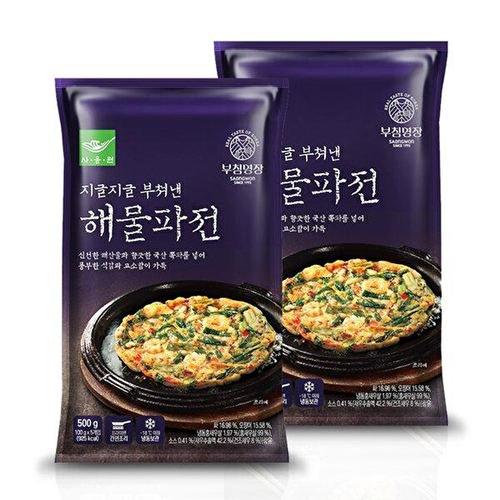 [하프클럽][사옹원]부침명장 지글지글 부쳐낸 해물파전 500g 2개