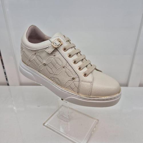 엘칸토 HC11 소가죽 여성 스니커즈 초경량 6cm 키높이 스니커즈 V7Y9U61V3