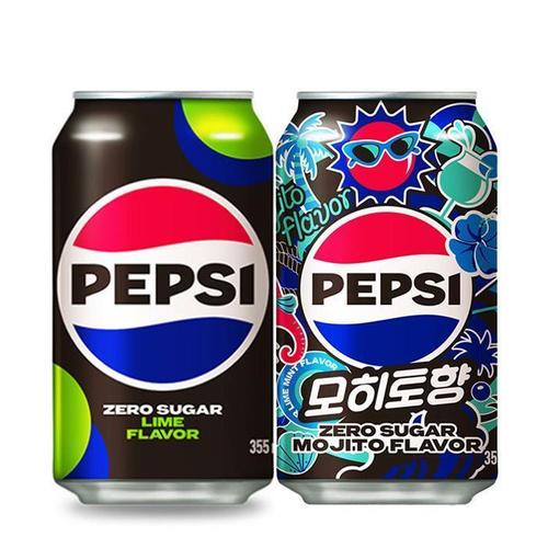 [롯데]펩시콜라 제로 355ml 라임향 업소용 12캔 +모히토향 12캔 (33051539)