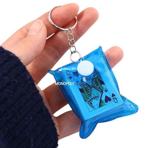 [하프클럽][에이치플러스몰]포커 카드 열쇠고리 키홀더 홀덤 휴대용 세븐 원 칩