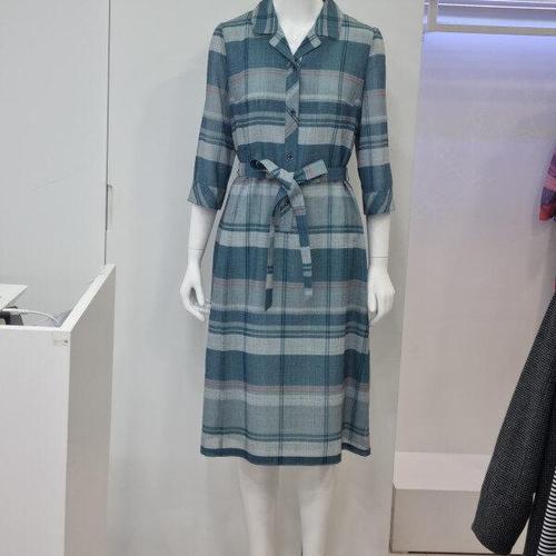 [벨리시앙]체크 제천벨트 원피스 OP3203