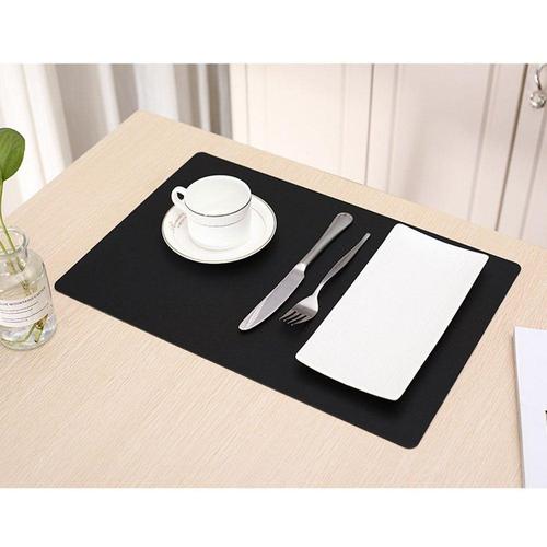 [셀럽하우스]모던 BFIT9710 양면 가죽 테이블매트(블랙+레드) 식탁 데코매트