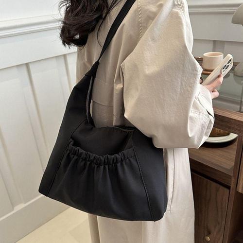 여성 주름 포켓 데일리 숄더백 스크런치 포켓백 3컬러 (WE62E55)