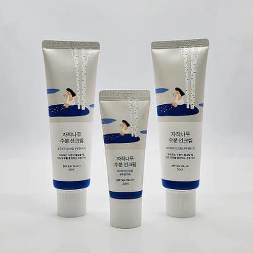 라운드랩 자작나무 수분 선크림 50ml+50ml 더블기획+20ml 휴대용 선크림 se