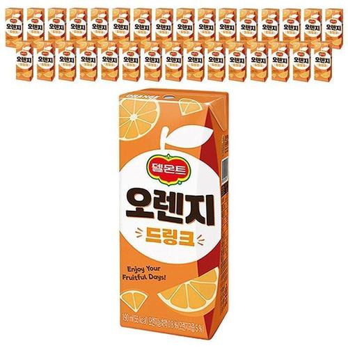 롯데 과즙음료 델몬트 오렌지 드링크 190ml x 32_6905