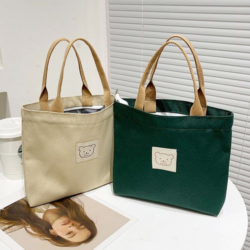 엠디엘 [루즈루나] 마드리 캔버스 미니 손가방 에코백 대학생 가방 강아지산책 손목가방 피크닉 도시락가방