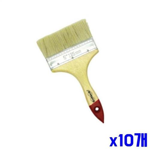 [주식회사 금수저몰]가벼운 우드 페인트 붓 청소붓 x10개 체인트붓 막붓 (WF7DB00)