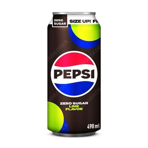 [롯데]롯데 펩시콜라 제로슈거 라임향 490ml X 24캔 탄산음료 (31805702)