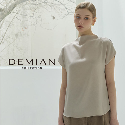 [데미안(DEMIAN)] 26SS 실키 플루이드 돌먼 슬리브 블라우스 4종 4