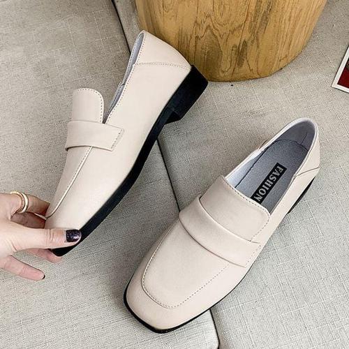 여성로퍼 여성 베이직 로퍼 깔끔한 학생 직장인 단화 로우힐 HWE2DB12