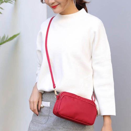 레드 미니 크로스백 여행 보조가방 크로스 여권가방 WD41613