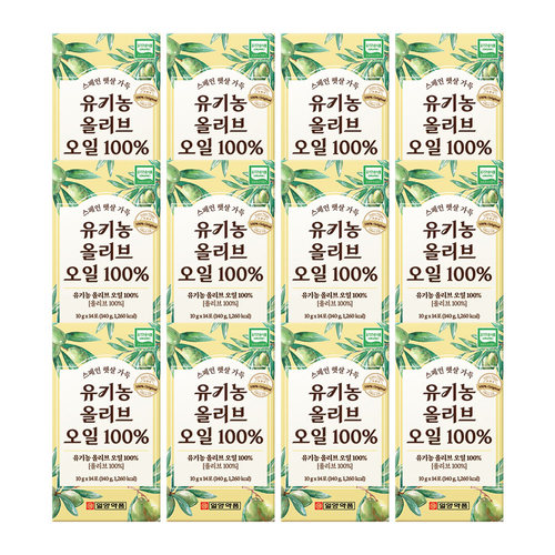 일양약품 유기농 올리브 오일 100% (10ml x 14포) 12박스