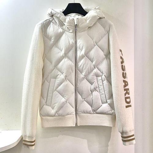 [파사디골프]우븐배색 방풍 니트 가디건 점퍼 아이보리 여성 P24WBC354S