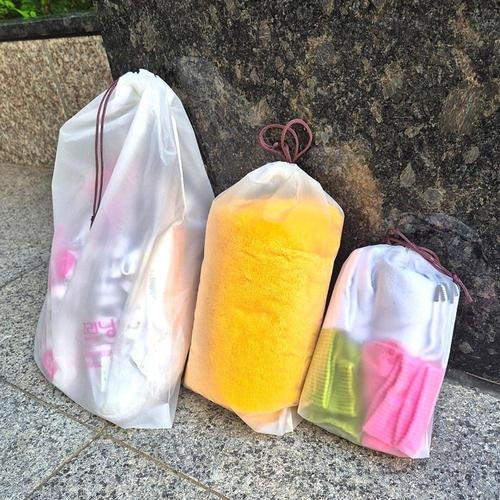 다용도 휴대용 반투명 비닐 파우치 대형(30x40) 10장 WFLP32Z