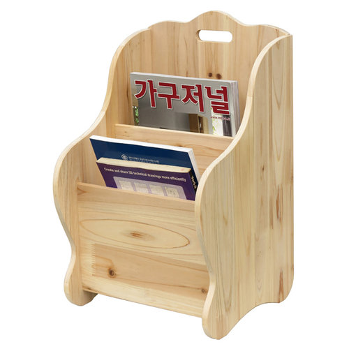 (택배무료) 두리코 삼나무원목 팬더잡지대 책꽂이 잡지꽂이