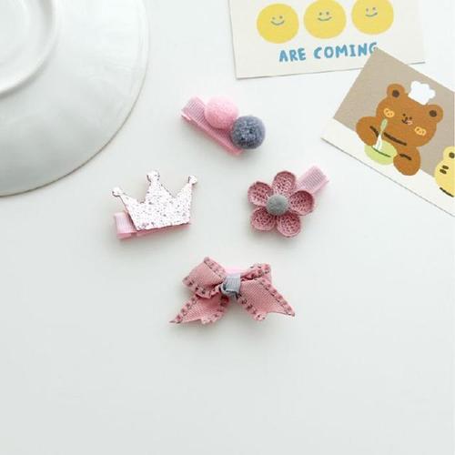 셀러허브 [JHL41940_52GX]유아머리핀 러블리 머리핀 헤어핀 4종세트