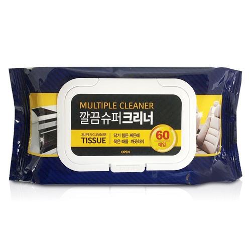 [오너클랜]세정용 물티슈 슈퍼크리너 청소티슈 깔끔한 청소용 60매 티슈 (WFK4P19)