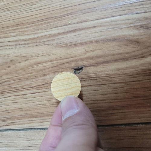 P1 구멍 흠집보수 못자국스티커 무늬목 중간갈색 (WC60291)