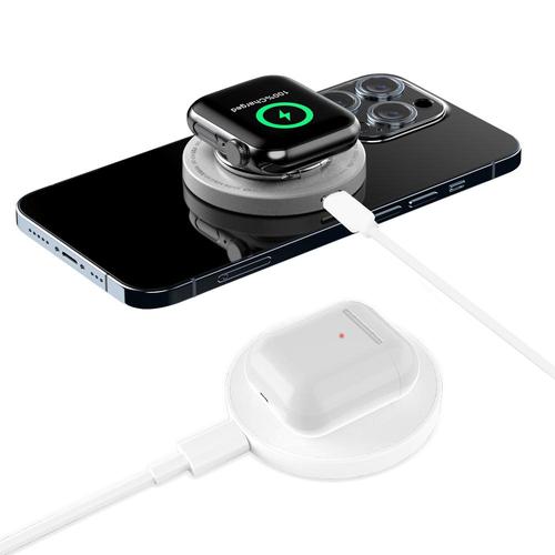 3in1 15W 고속 멀티 동시 충전 애플워치 전용 맥세이프 무선 충전 패드