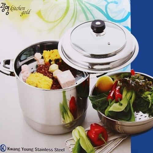 스텐 다용도 3단 찜솥 (30cm) 곰솥 냄비 WC784EA