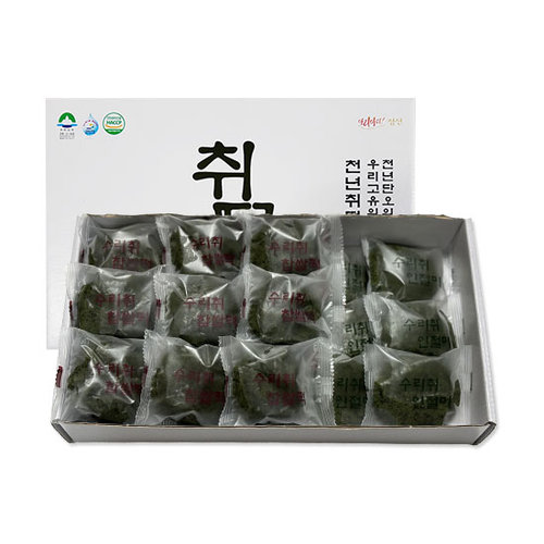 [천년취떡][푸드맛남] 강원도 정선 수리취떡 혼합 1.5kg 30개(인절미15/찹쌀떡15/선물상자)