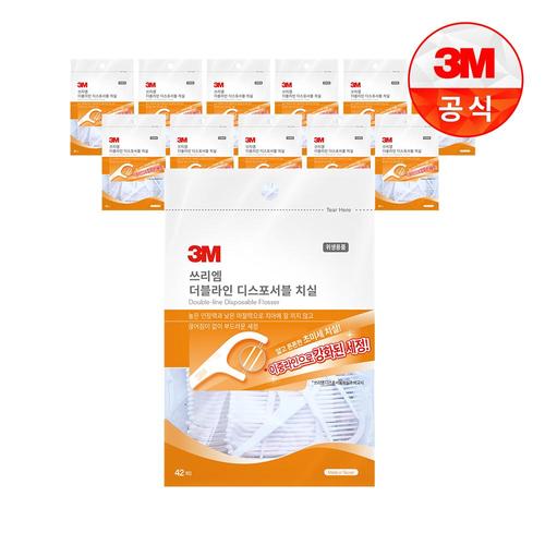 [3M]더블라인 치실 42입 x 12개