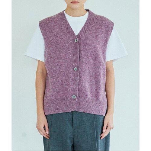[모먼][MOMEN] Every Moment Knit Vest - Purple_XMCBVYZA41163
