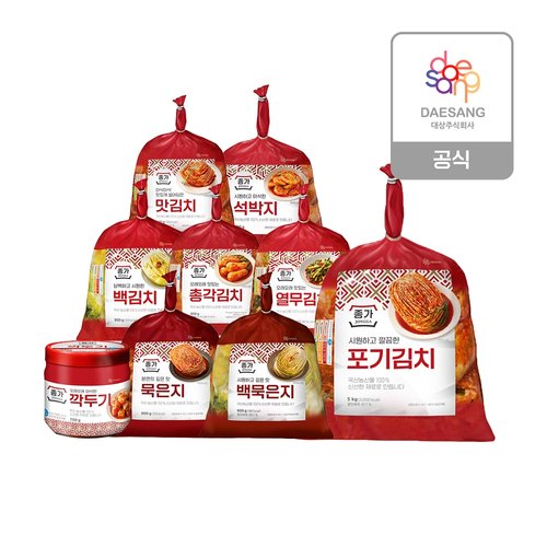 종가 포기김치 5kg + 별미김치(900g/850g/750g) 골라담기
