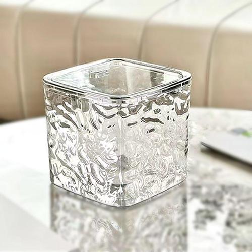 투명 물결 보관통 대형 악세서리 수납 박스 소품 정리함 (WFK8N1X)