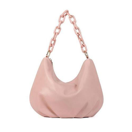 [OF2789Q2]러블리 셔링 라운드 체인 어깨끈 숄더백