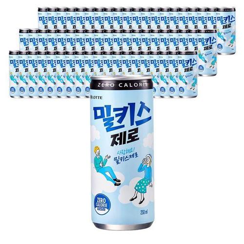 셀러허브 밀키스 제로 250ml X 60캔 부드러운 탄산음료