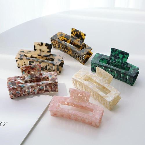 [셀럽하우스]머리앤핀 GOMNOBBV 루나 스퀘어 대형 집게핀 머리핀 KN-03024