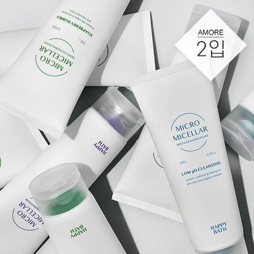 [더블유쇼핑][AP]해피바스 마이크로미셀라 클렌징폼 150g 2입 (옵션)_14076161_588827