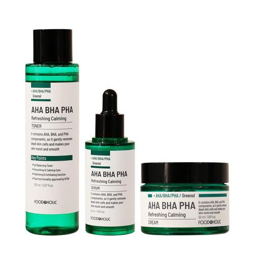 아하바하파하 리프레싱 시카 카밍 단품 3종(토너+세럼+크림) /미백 주름개선 피지조절 수부지 기초