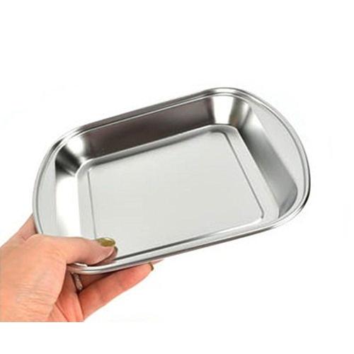 bns 깔끔하고 실용적인 1구 스텐 간식접시 사각 WFLB6LG