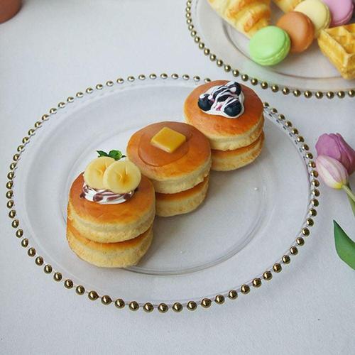 빈티지 골드도트 유리 접시 대 31cm 1P 카페 대접시 WFA6901