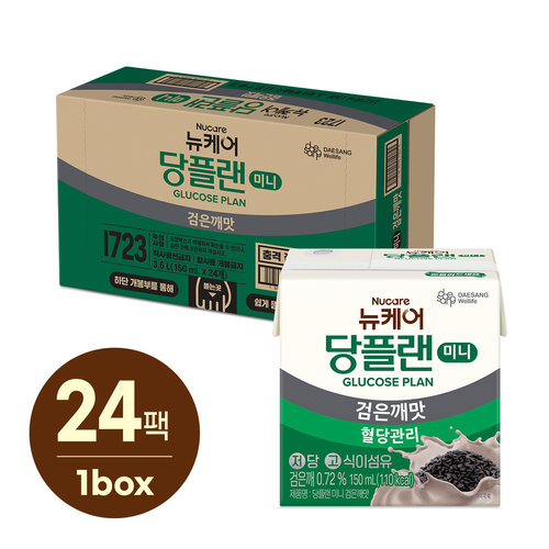 [대상웰라이프] 뉴케어 당플랜 미니검은깨맛 (150mlx24팩), 1박스