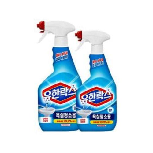 유한락스 욕실청소용 600ml+600ml 스프레이 세정제 WFFQFTV