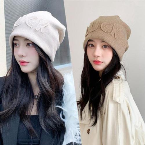 [미라클세븐][M7] 여성 비니 스웨터 LUCK 행운의 뉴트로 모자