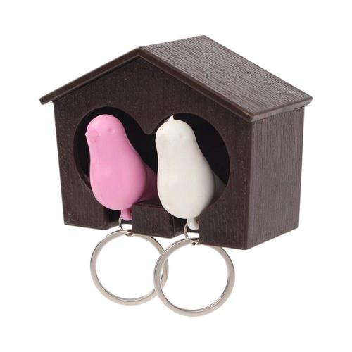 [셀럽하우스]버드 LLZCJVTL 열쇠고리 케이스 (화이트 핑크) DK36