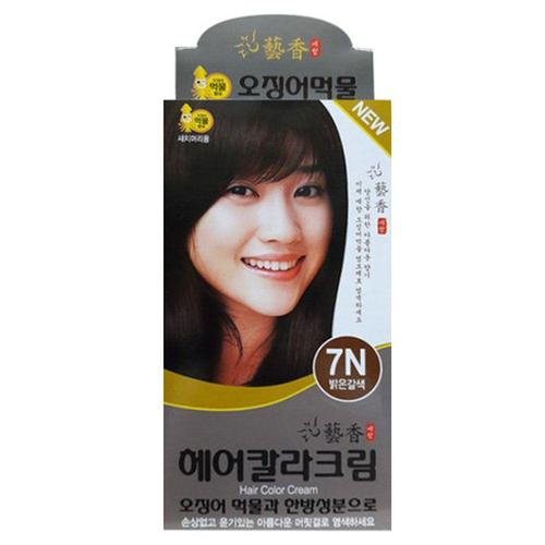 [셀럽하우스]에향 VTXEXBYQ 헤어염색약 칼라크림 먹물새치커버 7N 밝은갈색