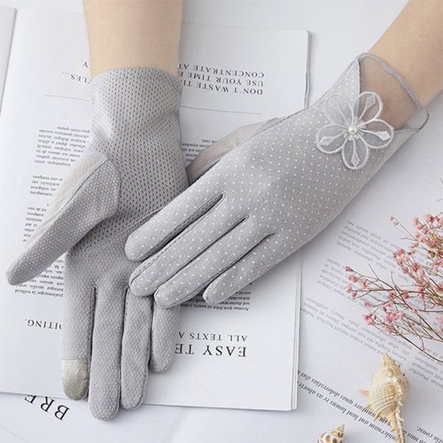 피부보호 운전 대중교통 매쉬 휴대폰 터치 장갑 Gray (WAD4F9F)