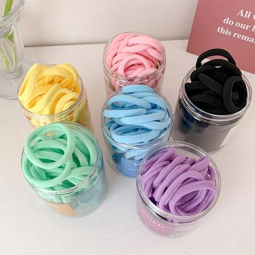 에이치플러스몰 파스텔 대용량 헤어 머리끈 밴드 50P LM0536 헤어밴드 (WFG8DNO)