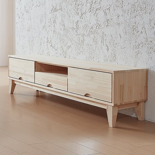 우아미OEM 듀라니 편백나무 거실장 오픈형