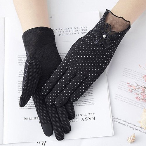 피부보호 운전 대중교통 매쉬 휴대폰 터치 장갑 블랙 (WAD4F9D)