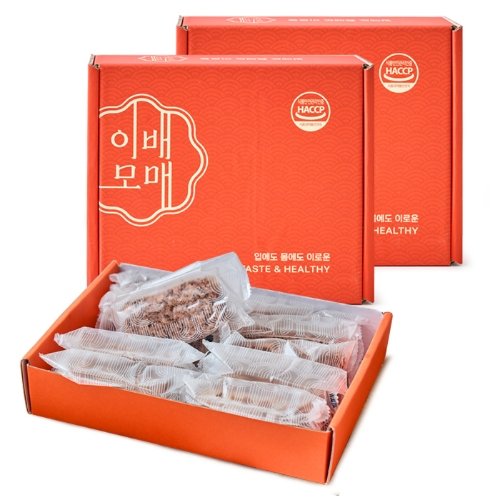 [(주)이투제이][텐텐]이배모매 호박고지 팥 찰 시루떡 2박스(개별포장)