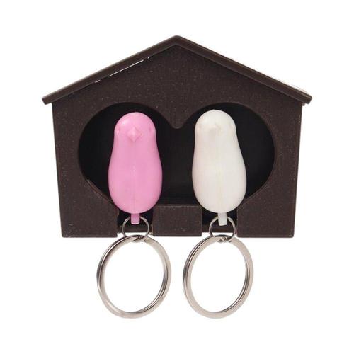 [셀럽하우스]열쇠고리 MOIOEJSF 버드 세트 (화이트 핑크) JT36